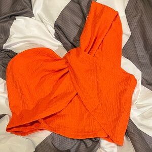 SHEIN Bold Orange Crop Top